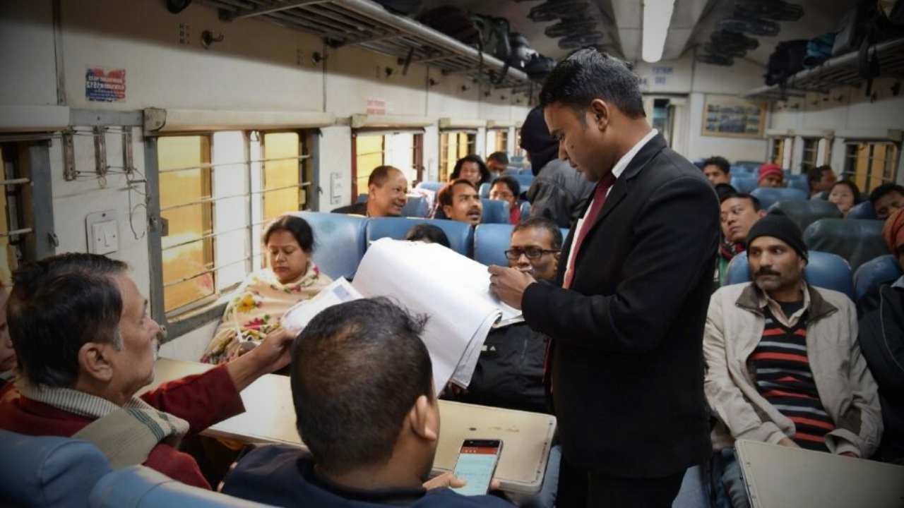 TTE in Indian Railways Train