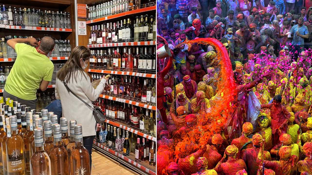 Liquor Shop in Holi